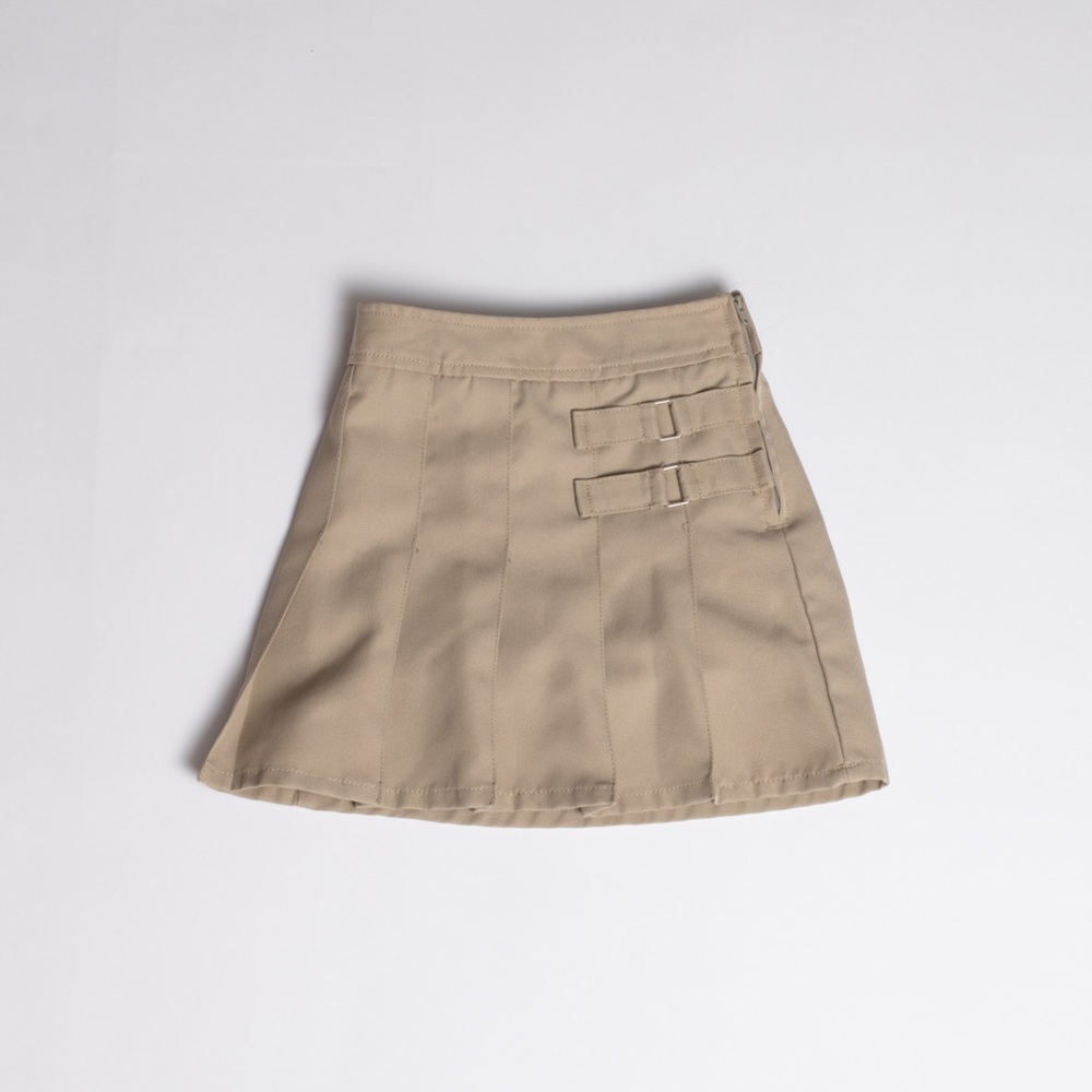🍒FREE w/ ANY Bundle! French Toast Pleated Two-Tab Skort | khaki